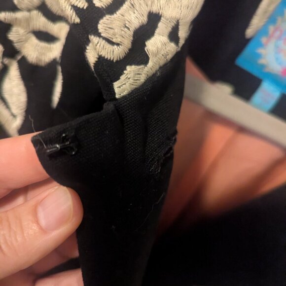 Plenty Tracy Reese Velvet Embroidered Jacket Crewel Princess Coat Girly Flare - Picture 6 of 8